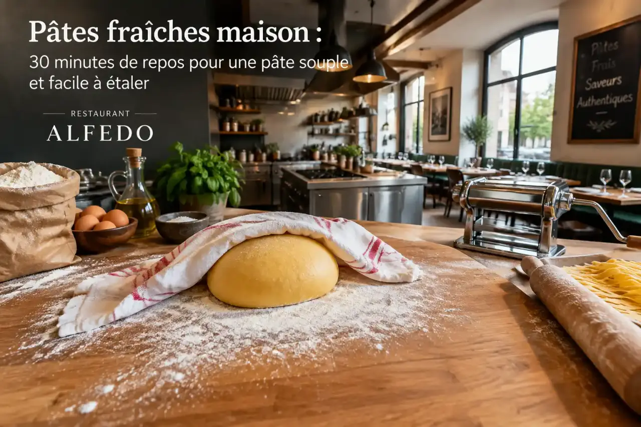 Pâtes fraîches maison : 30 minutes de repos pour une pâte souple et facile à étaler