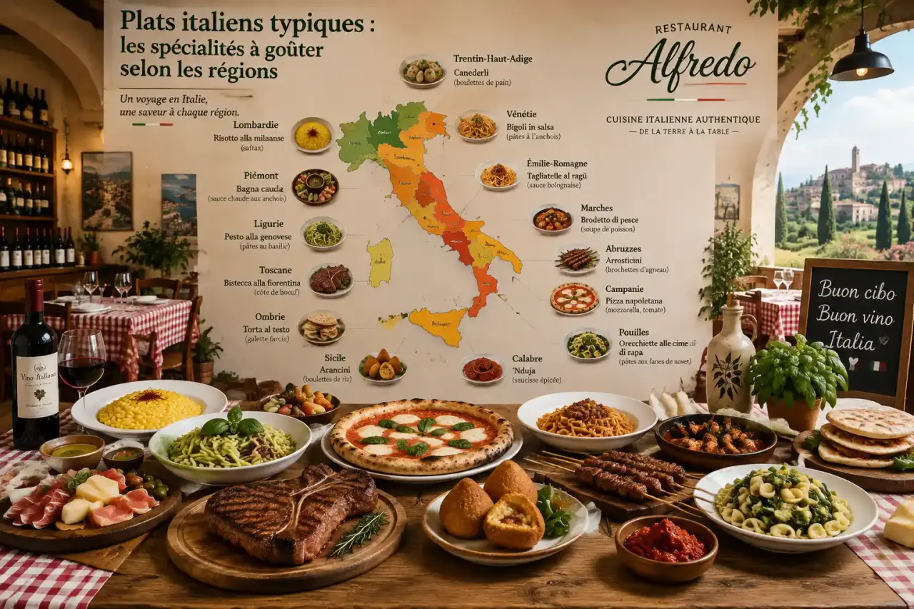 Plats italiens typiques : les spécialités à goûter selon les régions