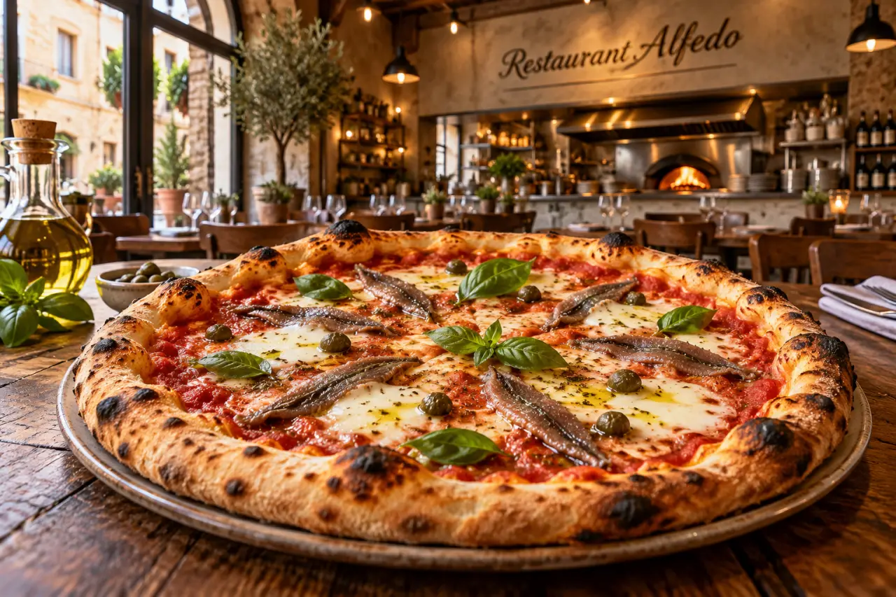 Pizza aux anchois : une recette italienne croustillante, sans excès de sel