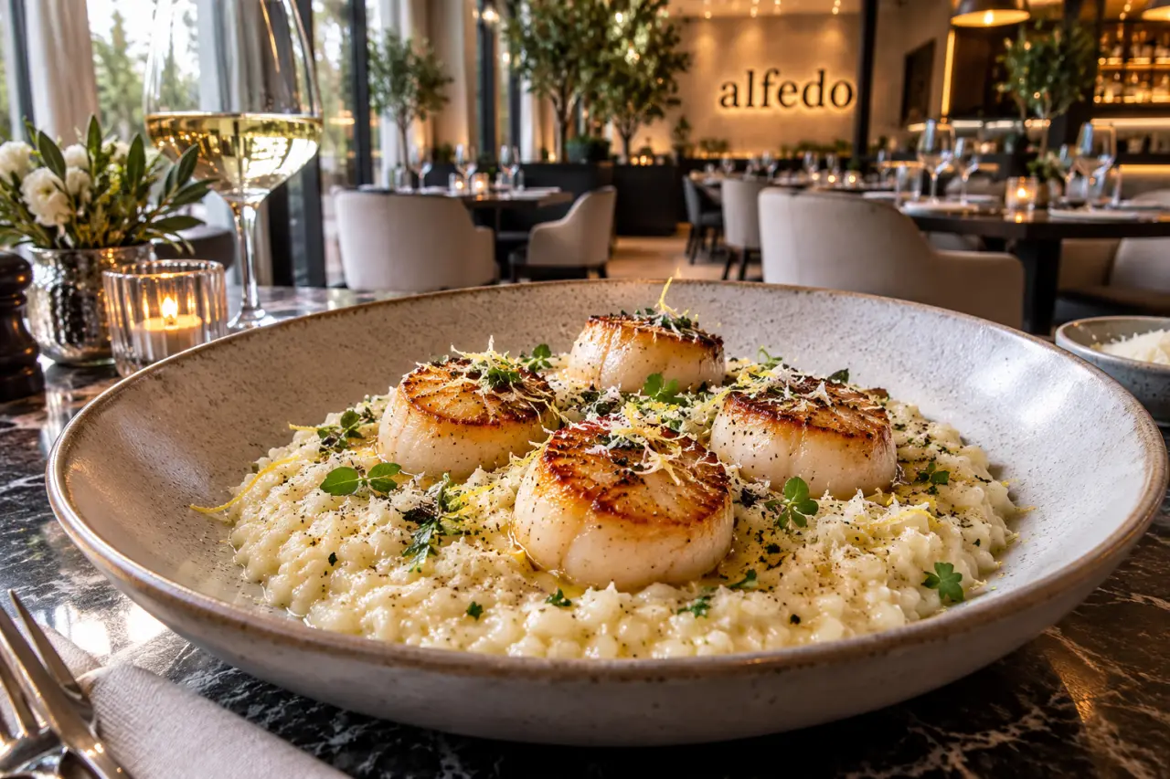 Risotto aux Saint-Jacques : un riz crémeux, des noix dorées sans surcuisson