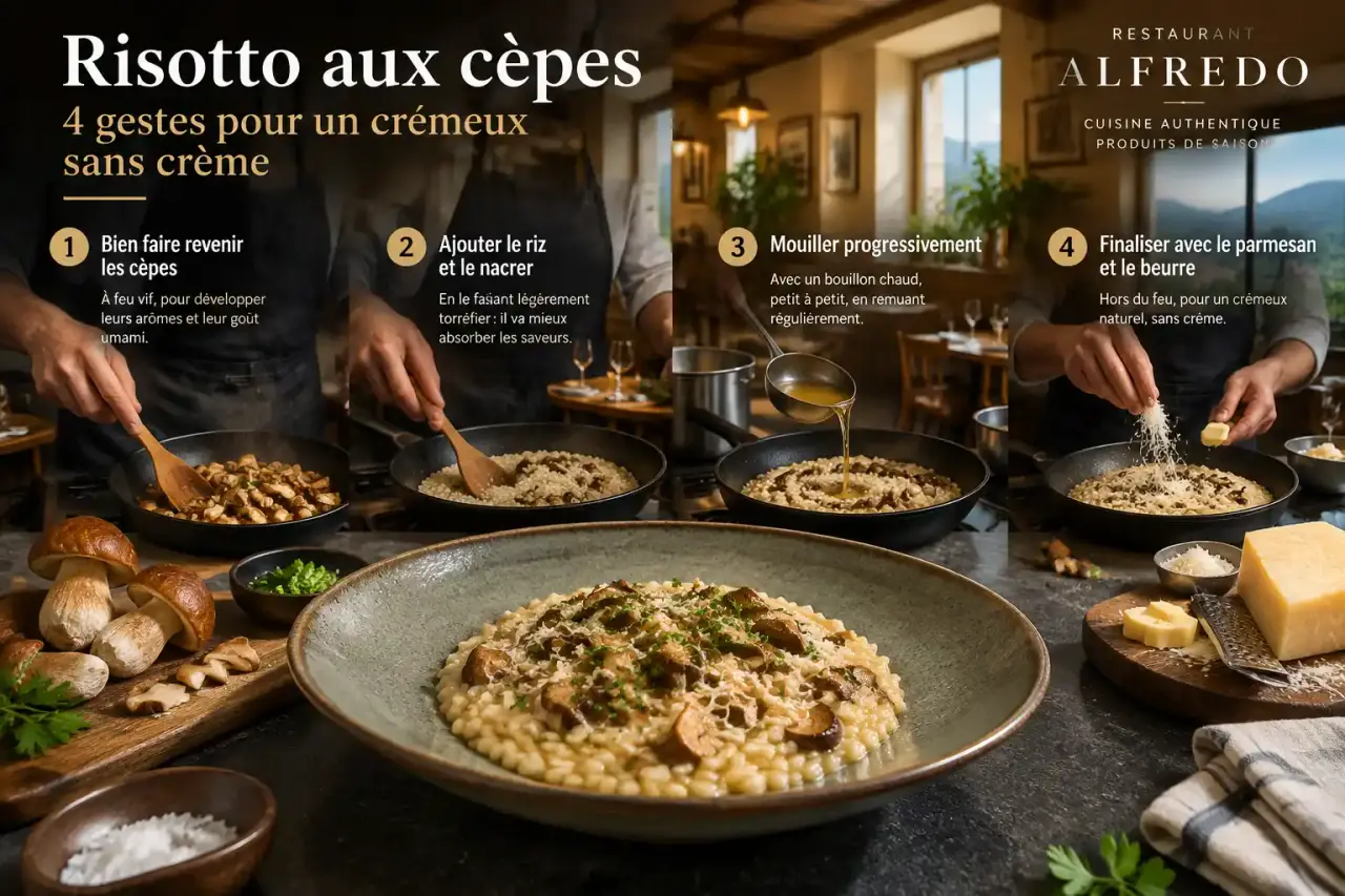 Risotto aux cèpes : 4 gestes pour un crémeux sans crème