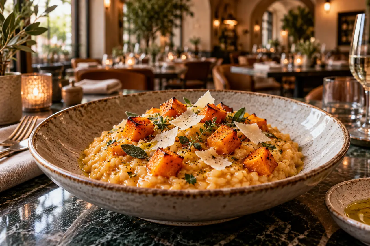 Risotto au potimarron : des cubes fondants, un riz crémeux sans crème