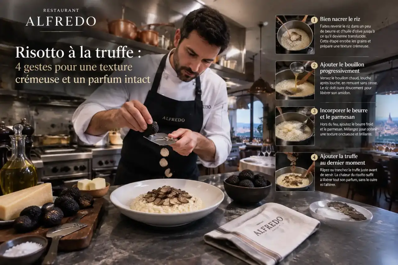 Risotto à la truffe : 4 gestes pour une texture crémeuse et un parfum intact