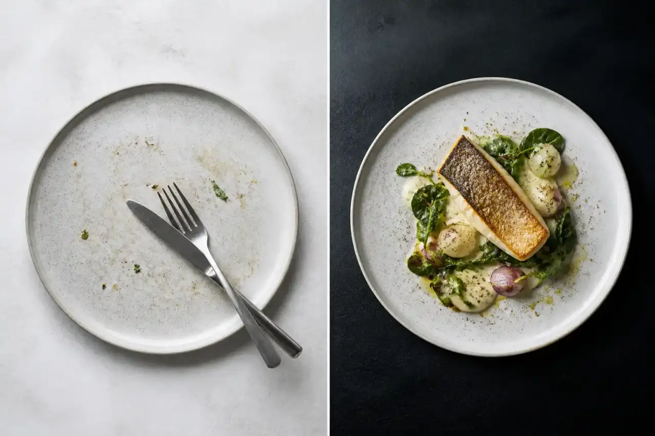 Assiette de pâtes fraîches à la truffe noire servie dans une ambiance hivernale élégante chez Alfedo